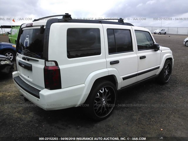 1J8HH48N06C175755 - 2006 JEEP COMMANDER WHITE photo 4
