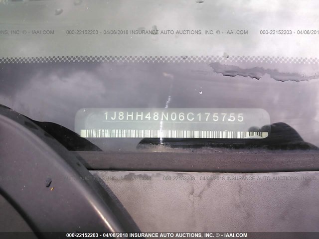 1J8HH48N06C175755 - 2006 JEEP COMMANDER WHITE photo 9