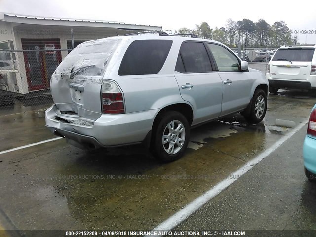 2HNYD18916H544392 - 2006 ACURA MDX TOURING SILVER photo 4