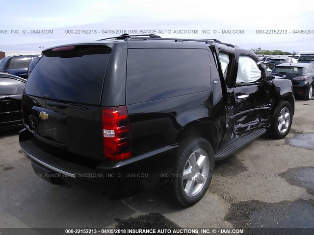 1GNSCKE07DR342591 - 2013 CHEVROLET SUBURBAN C1500 LTZ BLACK photo 4