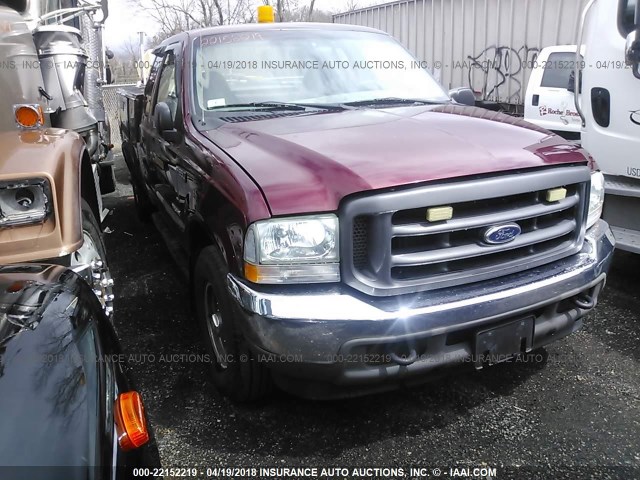 1FTSX30P74EC40996 - 2004 FORD F350 SRW SUPER DUTY BURGUNDY photo 1