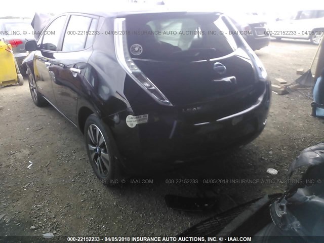 1N4AZ0CP0DC423464 - 2013 NISSAN LEAF S/SV/SL BLACK photo 3