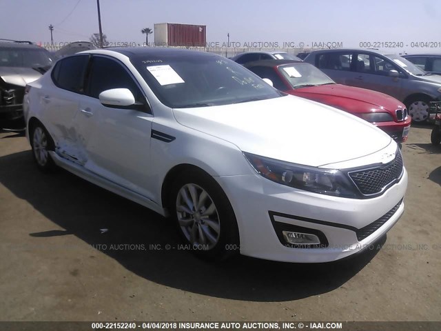 5XXGN4A70FG444277 - 2015 KIA OPTIMA EX WHITE photo 1