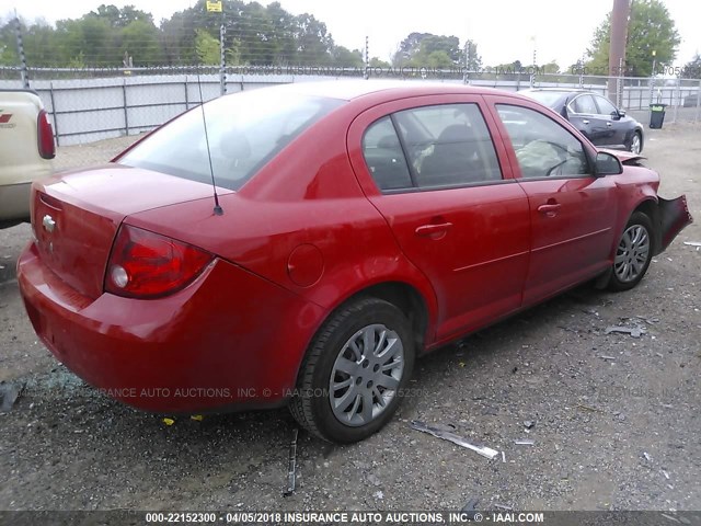 1G1AD5F52A7160214 - 2010 CHEVROLET COBALT 1LT RED photo 4