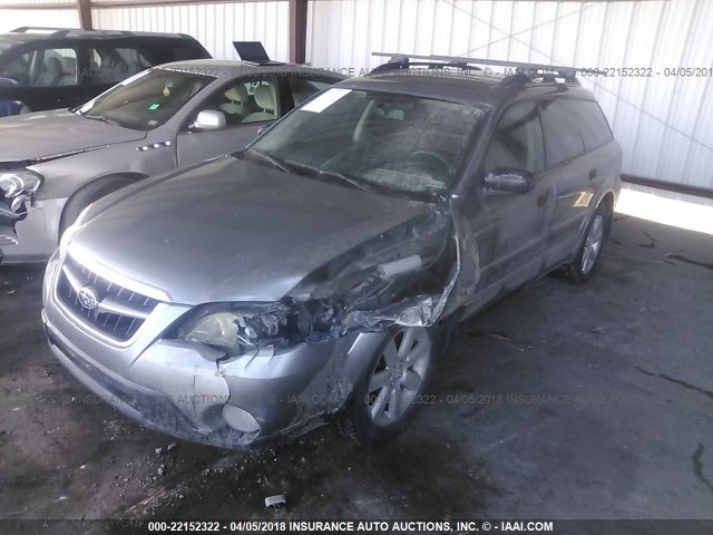 4S4BP61C887344609 - 2008 SUBARU OUTBACK 2.5I GRAY photo 2