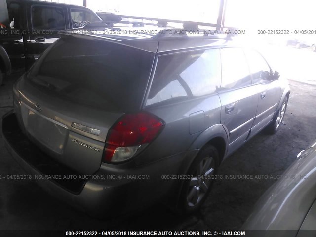 4S4BP61C887344609 - 2008 SUBARU OUTBACK 2.5I GRAY photo 4