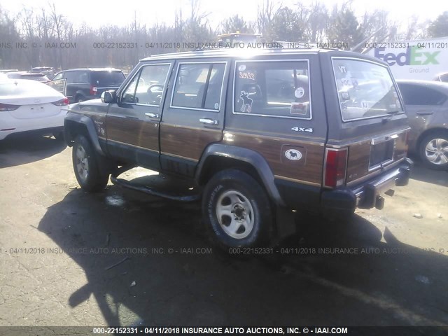 1J4FN78L2KL551528 - 1989 JEEP WAGONEER LIMITED GRAY photo 3