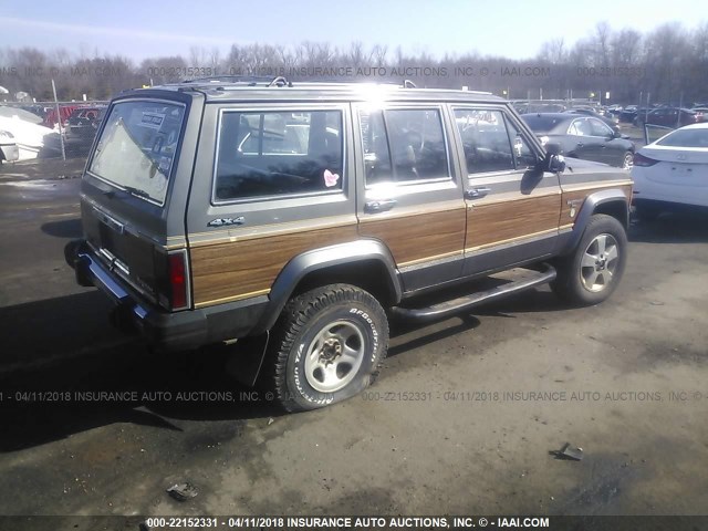 1J4FN78L2KL551528 - 1989 JEEP WAGONEER LIMITED GRAY photo 4