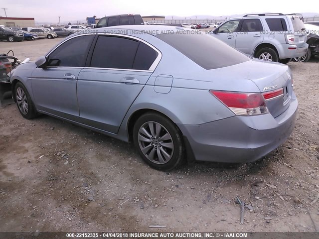 1HGCP2F80CA132497 - 2012 HONDA ACCORD EXL Light Blue photo 3