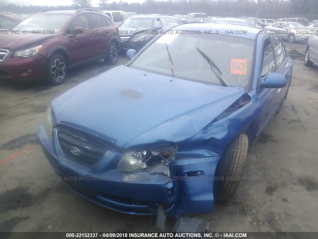 KMHDN46D14U833353 - 2004 HYUNDAI ELANTRA GLS/GT BLUE photo 6