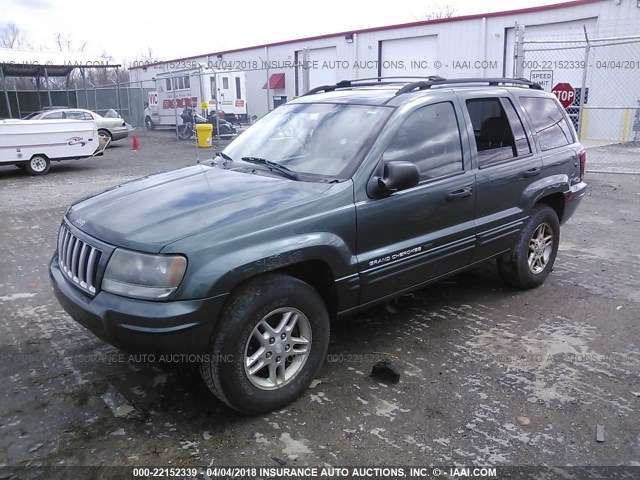 1J4GW48S74C208823 - 2004 JEEP GRAND CHEROKEE LAREDO/COLUMBIA/FREEDOM GREEN photo 2