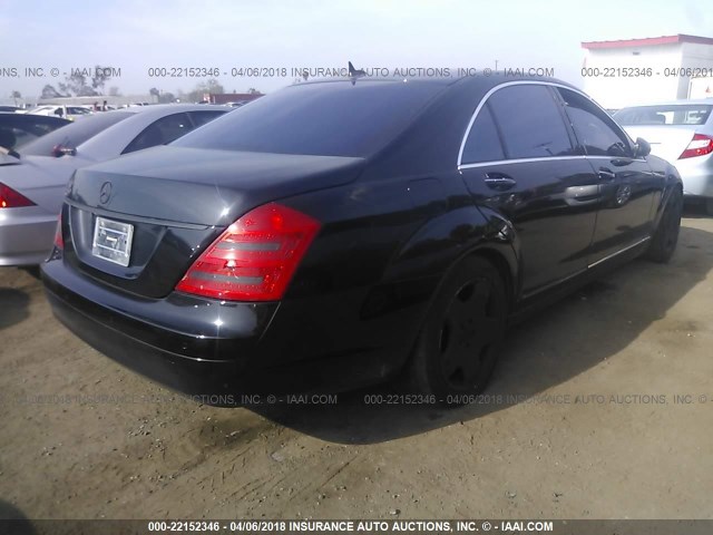 WDDNG71X57A127004 - 2007 MERCEDES-BENZ S 550 BLACK photo 4