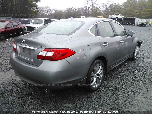 JN1BY1AR5CM394079 - 2012 INFINITI M37 X GRAY photo 4