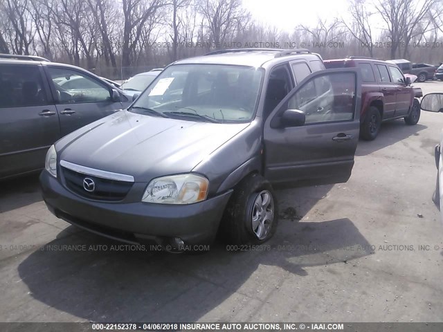 4F2YZ041X4KM02470 - 2004 MAZDA TRIBUTE LX SILVER photo 2