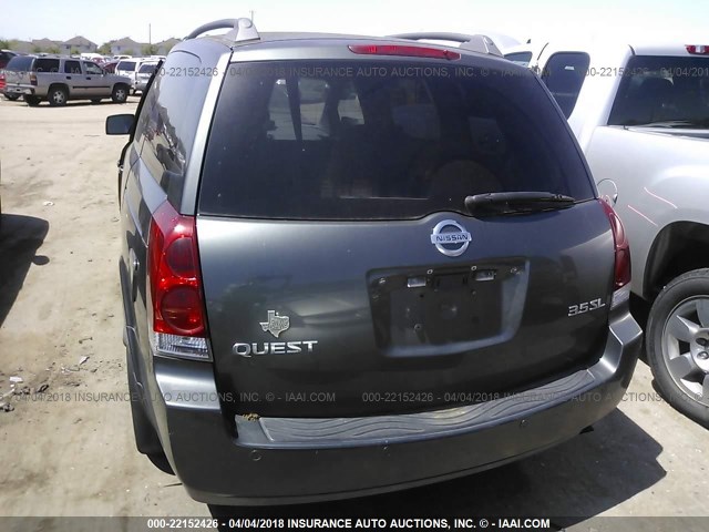 5N1BV28U44N311349 - 2004 NISSAN QUEST S/SE/SL GRAY photo 6