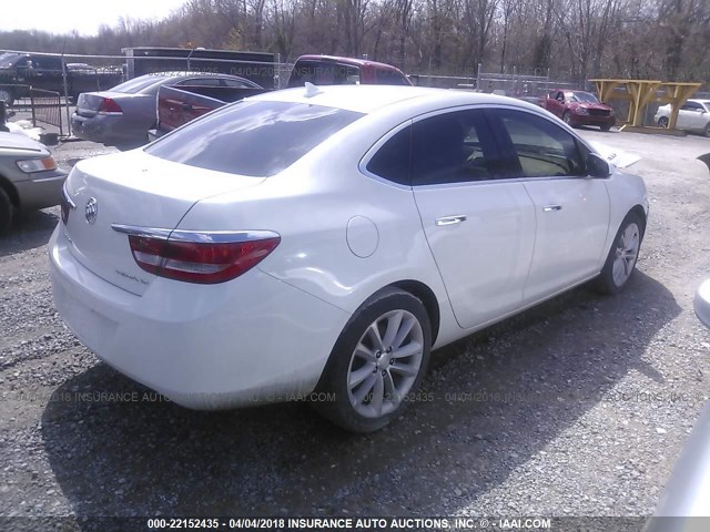 1G4PP5SK7C4227149 - 2012 BUICK VERANO WHITE photo 4