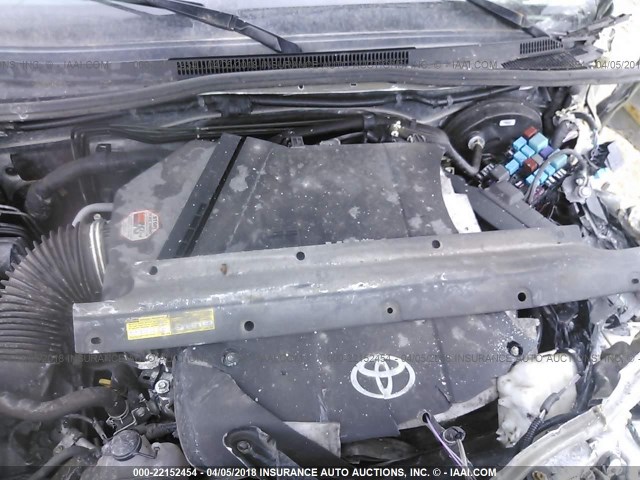 5TFLU4EN9EX087960 - 2014 TOYOTA TACOMA DOUBLE CAB ვერცხლისფერი ფოტო 10