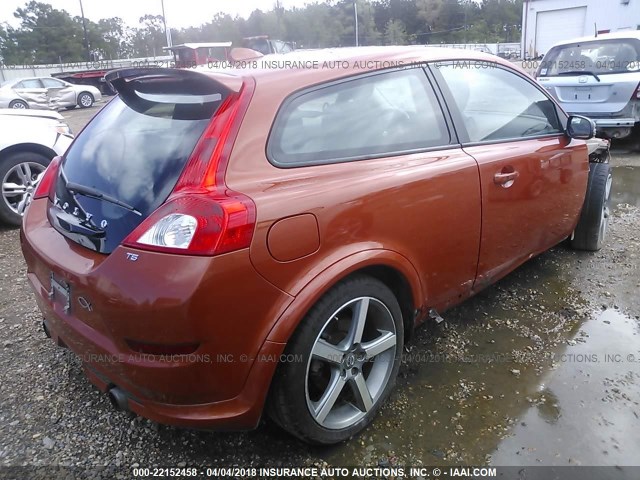 YV1672MK5B2199349 - 2011 VOLVO C30 T5 ORANGE photo 4