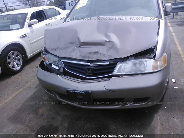 5FNRL18914B130609 - 2004 HONDA ODYSSEY EXL ოქროსფერი ფოტო 6