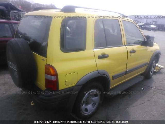 2S3TD62V346103439 - 2004 SUZUKI VITARA LX YELLOW photo 4