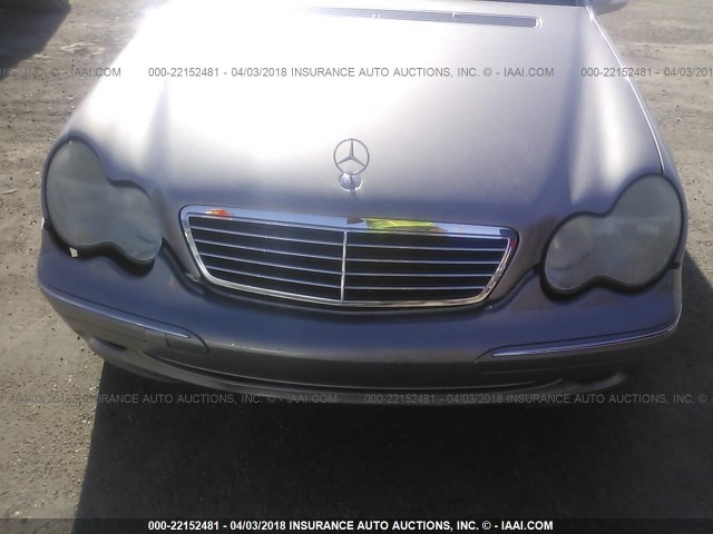 WDBRF40J33A501662 - 2003 MERCEDES-BENZ C 230K SPORT SEDAN SILVER photo 6