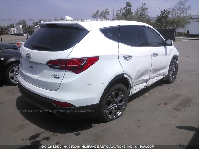 5XYZTDLB8GG339130 - 2016 HYUNDAI SANTA FE SPORT  WHITE photo 4