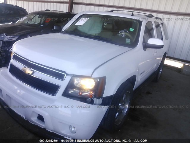 1GNUKBE02AR268987 - 2010 CHEVROLET TAHOE K1500 LT WHITE photo 2