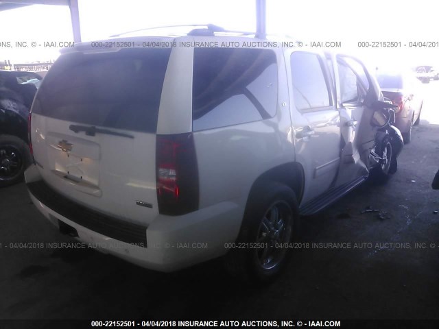 1GNUKBE02AR268987 - 2010 CHEVROLET TAHOE K1500 LT WHITE photo 4