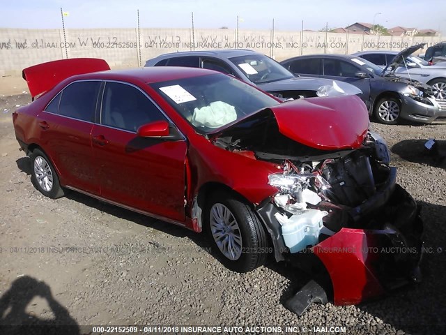 4T4BF1FK8DR284497 - 2013 TOYOTA CAMRY L/SE/LE/XLE RED photo 1