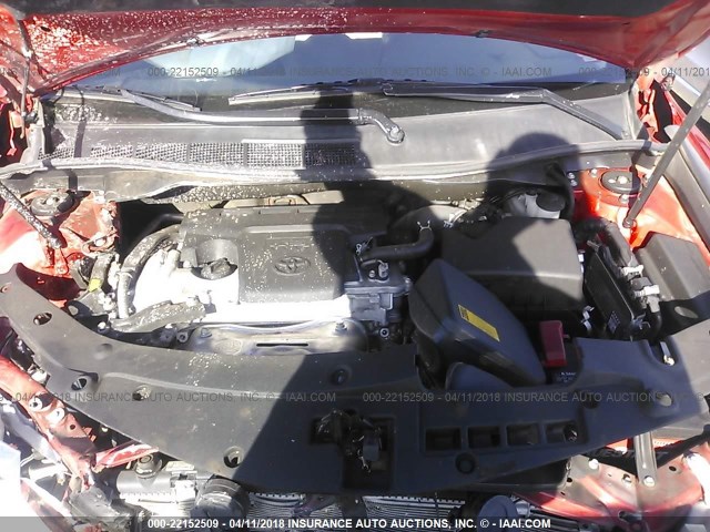 4T4BF1FK8DR284497 - 2013 TOYOTA CAMRY L/SE/LE/XLE RED photo 10