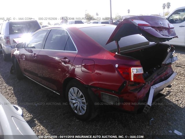 4T4BF1FK8DR284497 - 2013 TOYOTA CAMRY L/SE/LE/XLE 红色 照片 3