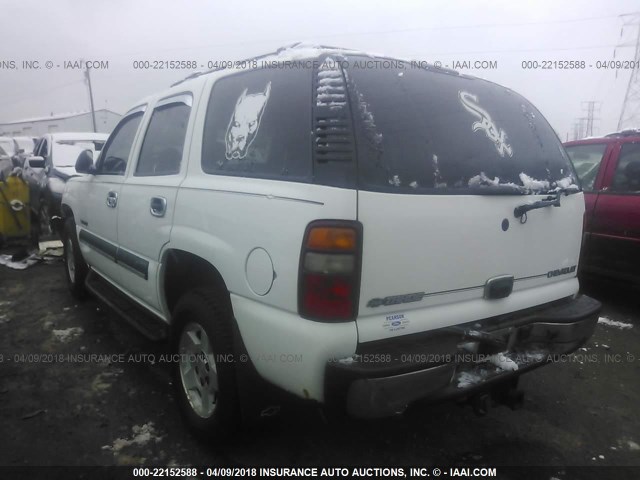 1GNEC13Z23J210831 - 2003 CHEVROLET TAHOE C1500 WHITE photo 3