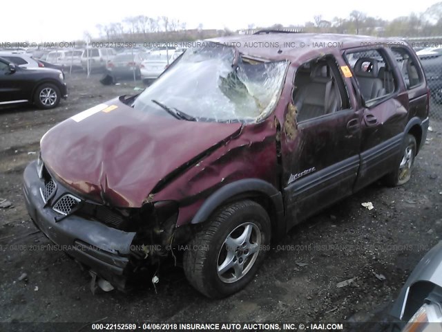 1GMDU03E31D212958 - 2001 PONTIAC MONTANA RED photo 2