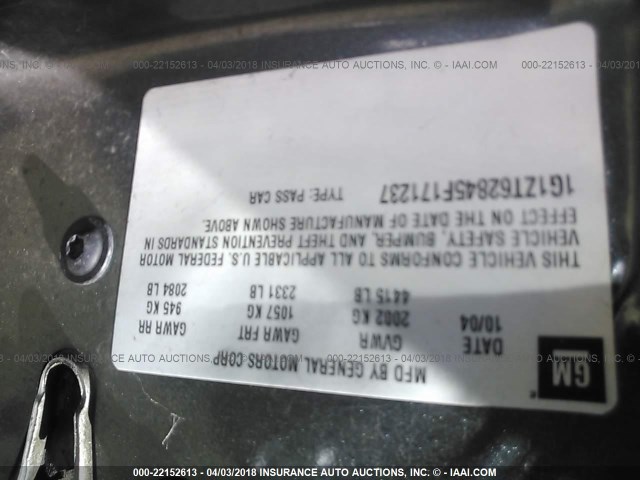 1G1ZT62845F171237 - 2005 CHEVROLET MALIBU MAXX LS 灰色 照片 9