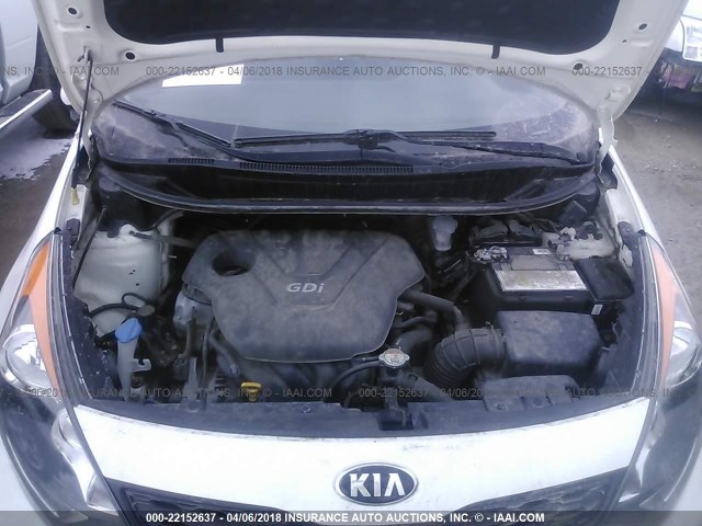 KNADM5A30D6135085 - 2013 KIA RIO LX WHITE photo 10