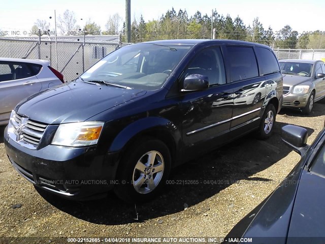 2D8HN54P48R741991 - 2008 DODGE GRAND CARAVAN SXT BLUE photo 2