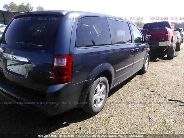 2D8HN54P48R741991 - 2008 DODGE GRAND CARAVAN SXT BLUE photo 4