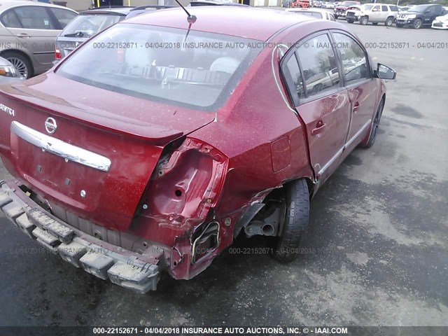 3N1AB6AP7CL731676 - 2012 NISSAN SENTRA 2.0/2.0S/SR/2.0SL RED photo 4