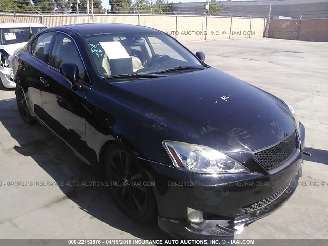 JTHBE262562002501 - 2006 LEXUS IS 350 BLACK photo 1