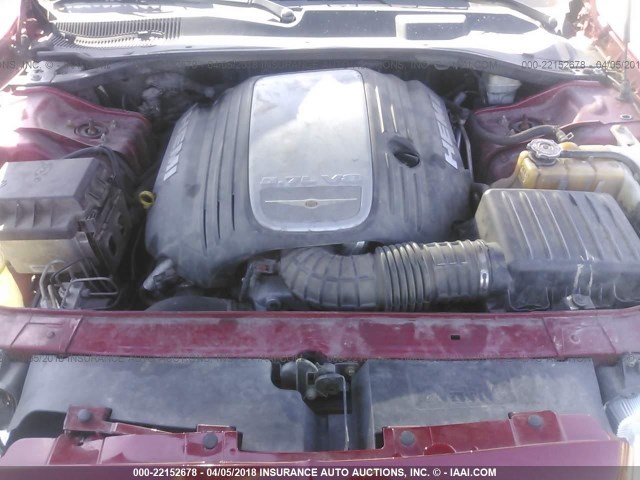 2C3KA63H77H898472 - 2007 CHRYSLER 300C RED photo 10