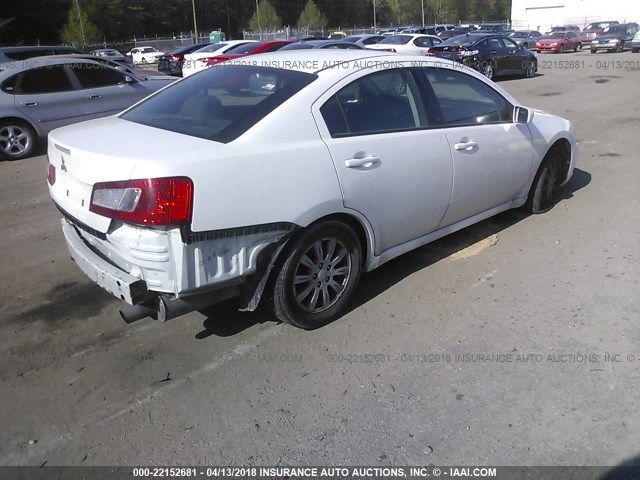 4A32B2FF0CE019713 - 2012 MITSUBISHI GALANT FE WHITE photo 4