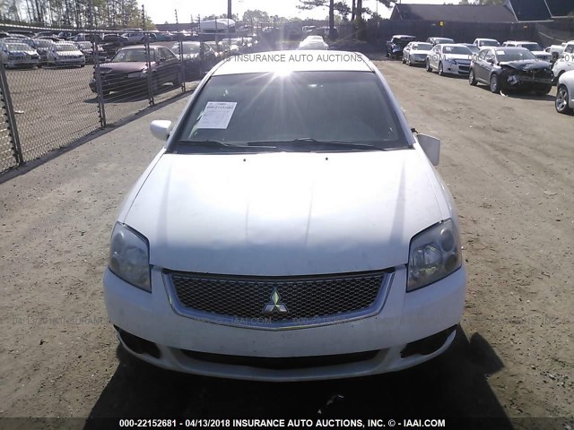 4A32B2FF0CE019713 - 2012 MITSUBISHI GALANT FE WHITE photo 6