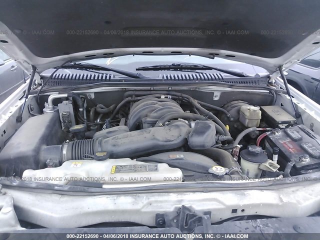 1FMEU7F89AUA93526 - 2010 FORD EXPLORER LIMITED თეთრი ფოტო 10