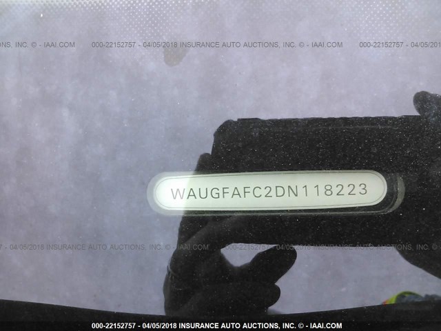 WAUGFAFC2DN118223 - 2013 AUDI A6 PREMIUM PLUS BLACK photo 9