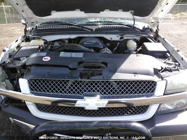 1GCEK19B45E321656 - 2005 CHEVROLET SILVERADO K1500 WHITE photo 10