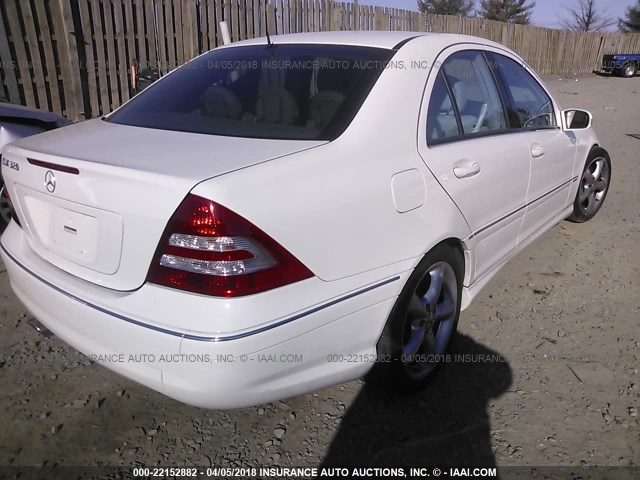 WDBRF52H66A904264 - 2006 MERCEDES-BENZ C GENERATION 2006 230 WHITE photo 4