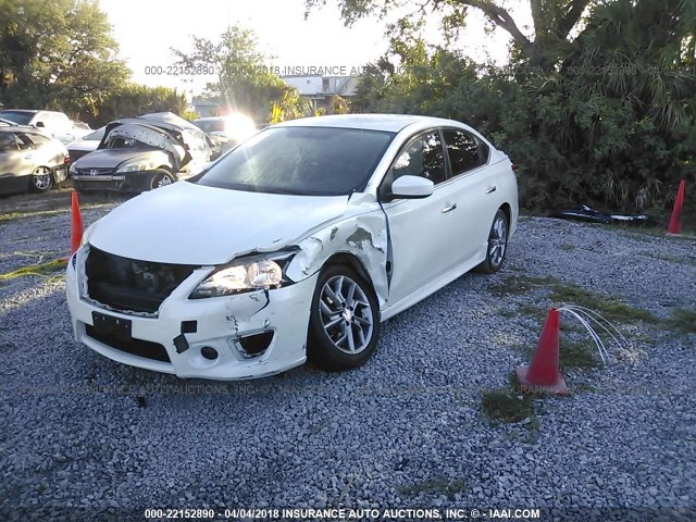 3N1AB7APXEL654178 - 2014 NISSAN SENTRA S/SV/SR/SL WHITE photo 2