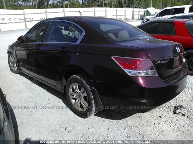 1HGCP2F46AA174022 - 2010 HONDA ACCORD LXP MAROON photo 3