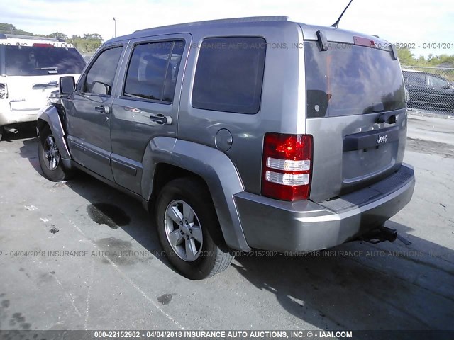1C4PJLAK0CW160975 - 2012 JEEP LIBERTY SPORT 灰色 照片 3