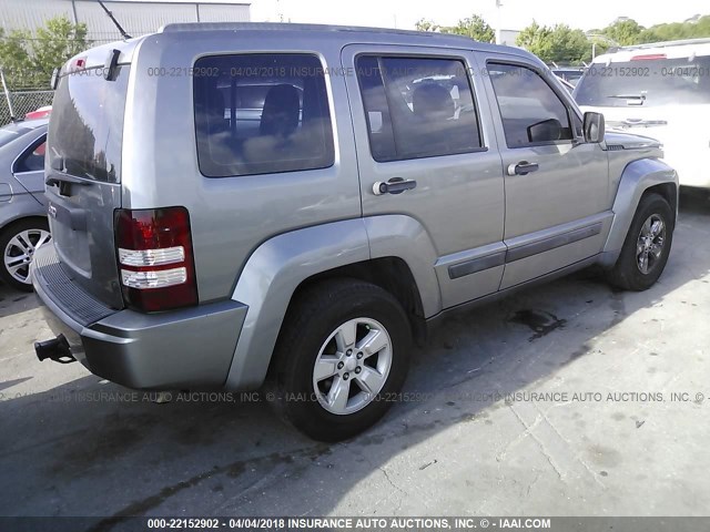 1C4PJLAK0CW160975 - 2012 JEEP LIBERTY SPORT 灰色 照片 4